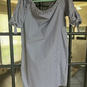 Striped Blue and White Dress